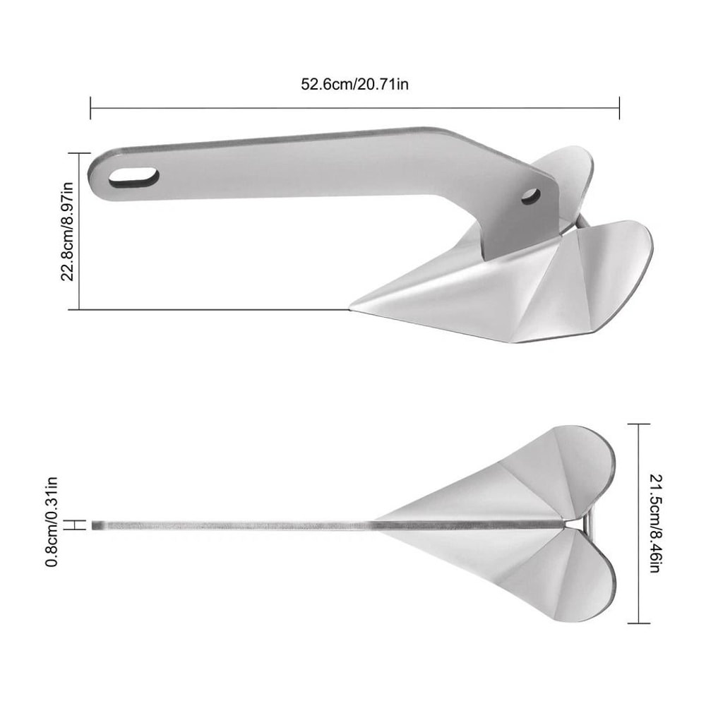 Stainless Steel Delta Plow Boat Anchor Heavy Duty Marine Anchor 4