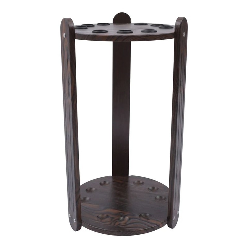 Floor Stand Cue Wooden Pool Cue Rack Holder For Pool Balls And Cue Storage 1