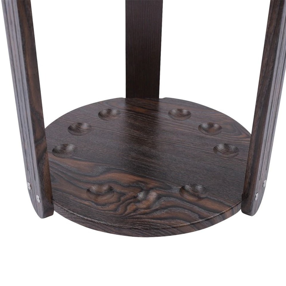 Floor Stand Cue Wooden Pool Cue Rack Holder For Pool Balls And Cue Storage 5