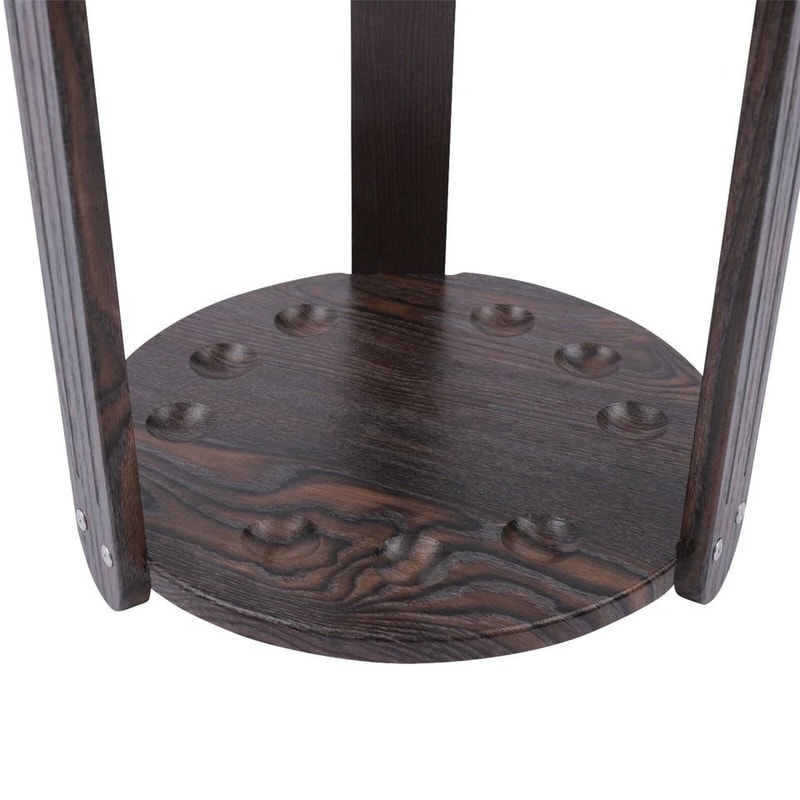 Floor Stand Cue Wooden Pool Cue Rack Holder For Pool Balls And Cue Storage 5