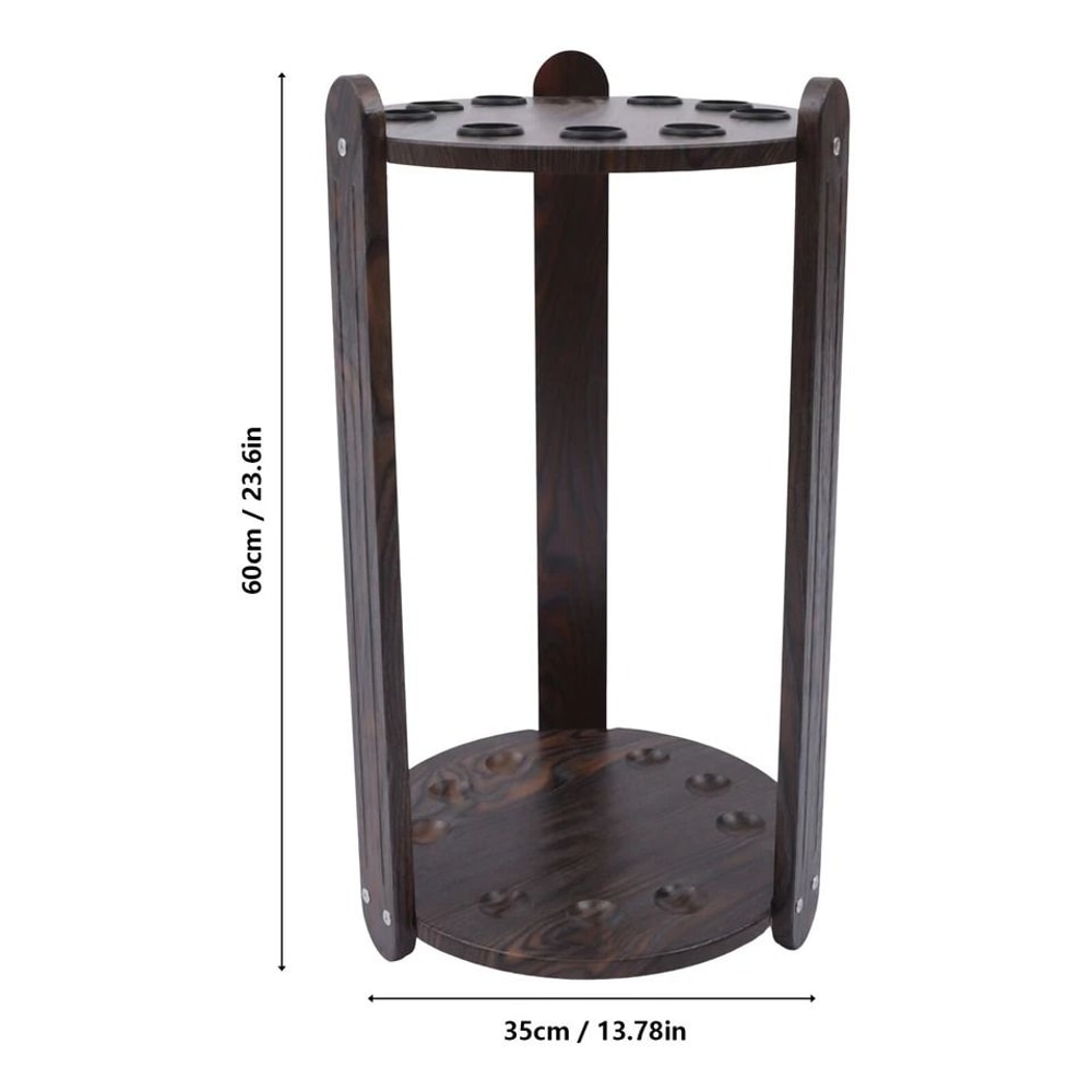 Floor Stand Cue Wooden Pool Cue Rack Holder For Pool Balls And Cue Storage 7