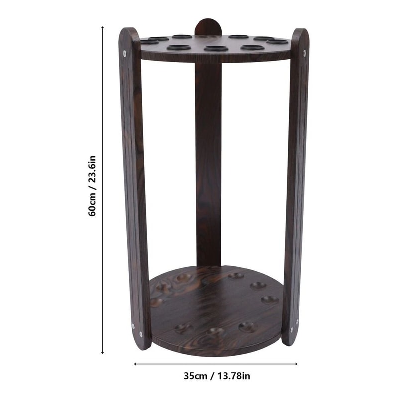 Floor Stand Cue Wooden Pool Cue Rack Holder For Pool Balls And Cue Storage 7
