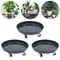 Uct Name 3Pcs Rolling Plant Stand Set Plant Caddy With Wheels Flower Pot Mover Tray 1