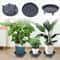 Uct Name 3Pcs Rolling Plant Stand Set Plant Caddy With Wheels Flower Pot Mover Tray 4
