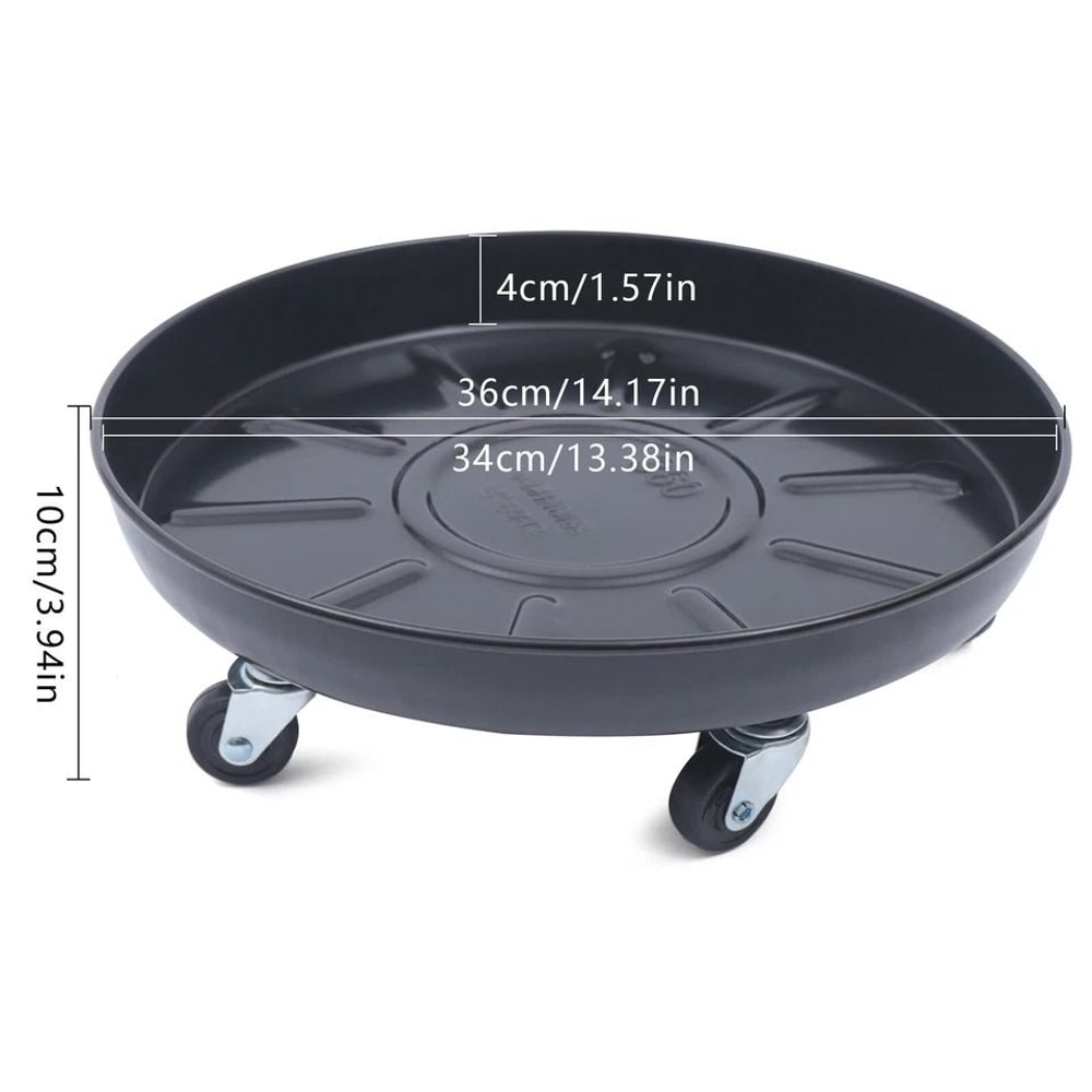 Uct Name 3Pcs Rolling Plant Stand Set Plant Caddy With Wheels Flower Pot Mover Tray 5