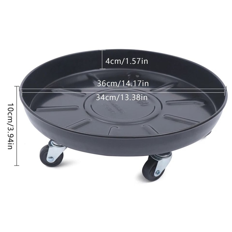 Uct Name 3Pcs Rolling Plant Stand Set Plant Caddy With Wheels Flower Pot Mover Tray 5