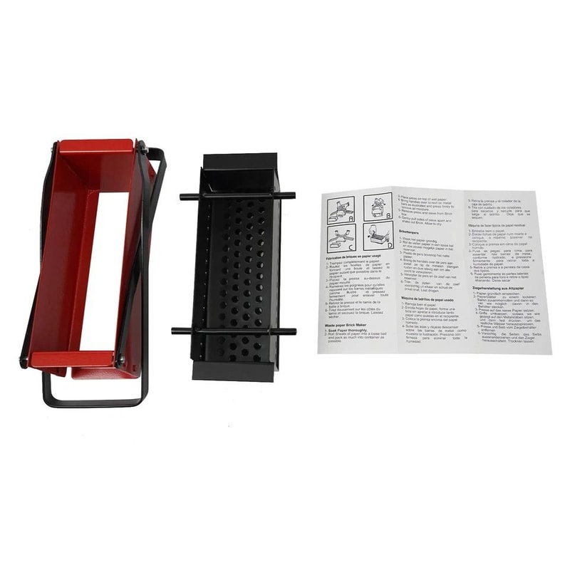 EcoPress Waste Paper Briquette Maker Manual Newspaper Brick Maker For Recycled Fuel Blocks 6