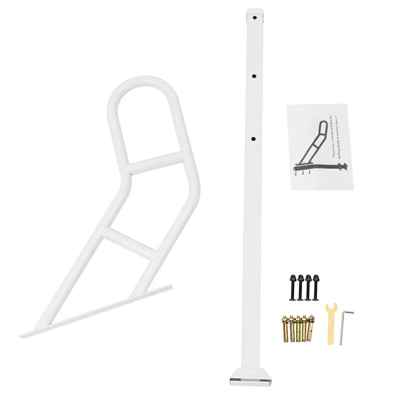Heavy Duty Outdoor Stair Railing 36in UShaped Floor Mounted Grab Rail For Steps And Porches 2