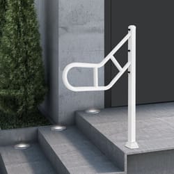 heavy duty outdoor stair railing u-shaped floor mounted grab rail for steps and porches