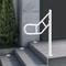 Heavy Duty Outdoor Stair Railing 36in UShaped Floor Mounted Grab Rail For Steps And Porches 0