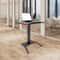 Pneumatic Adjustable Standing Desk Mobile Laptop Cart With Tilting Top Cup Holder 1