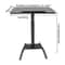 Pneumatic Adjustable Standing Desk Mobile Laptop Cart With Tilting Top Cup Holder 2