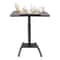 Pneumatic Adjustable Standing Desk Mobile Laptop Cart With Tilting Top Cup Holder 3