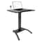 Pneumatic Adjustable Standing Desk Mobile Laptop Cart With Tilting Top Cup Holder 4