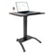 Pneumatic Adjustable Standing Desk Mobile Laptop Cart With Tilting Top Cup Holder 4