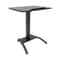 Pneumatic Adjustable Standing Desk Mobile Laptop Cart With Tilting Top Cup Holder 5