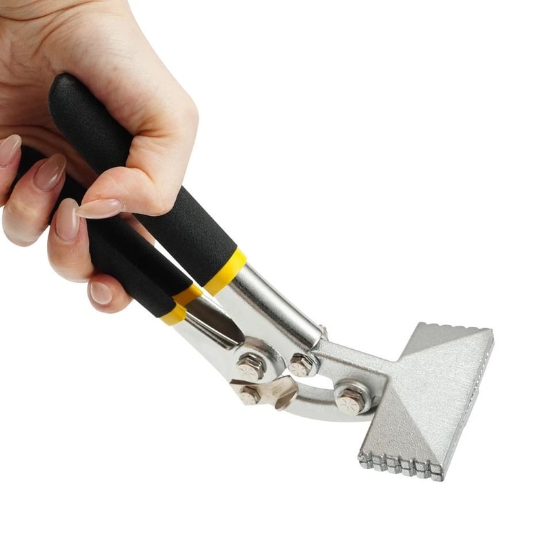 Curved Straight Jaw Sheet Metal Bending Pliers Hand Seamer Tool Anti Slip Grip 5
