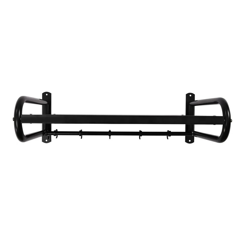Wall Mounted Pot Rack Kitchen Storage Organizer Shelf With Hooks 1