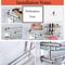 Stainless Steel Glass Bathroom Shelf With Towel Hanger Wall Mounted Organizer 4