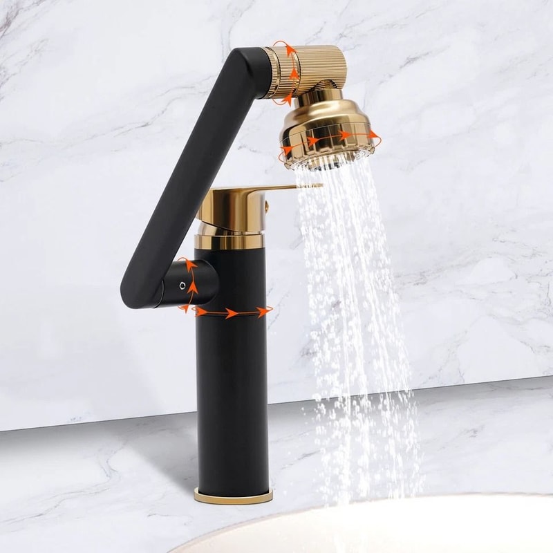 Premium Waterfall Bathroom Faucet Swivel Basin Mixer Single Handle Vanity Faucet 2