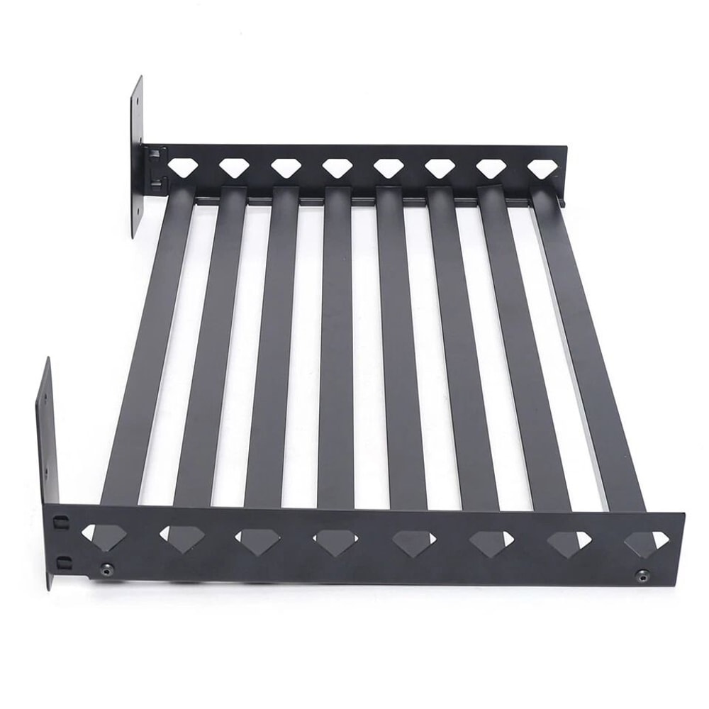 Wall Mounted Microwave Oven Shelf Rack With Hooks Kitchen Storage Organizer 2