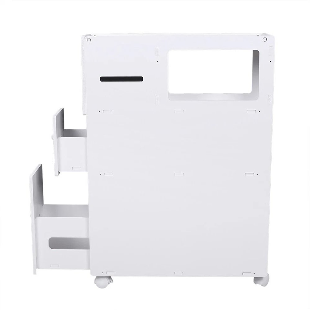 Premium White Slim Bathroom Storage Cabinet Tall Narrow Bathroom Storage Cabinet With Freestanding 5