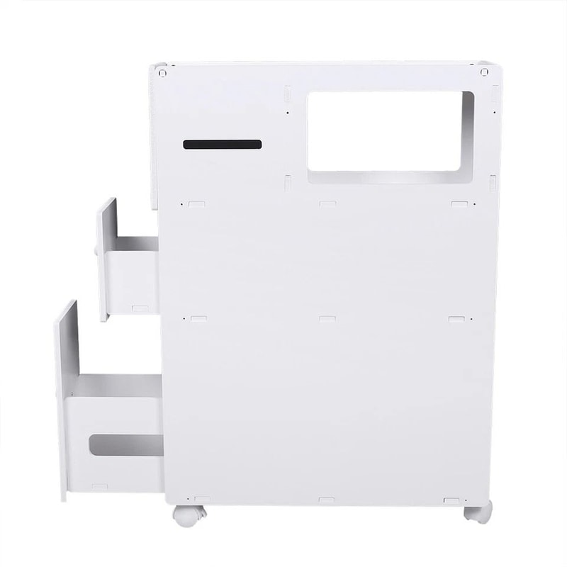 Premium White Slim Bathroom Storage Cabinet Tall Narrow Bathroom Storage Cabinet With Freestanding 5