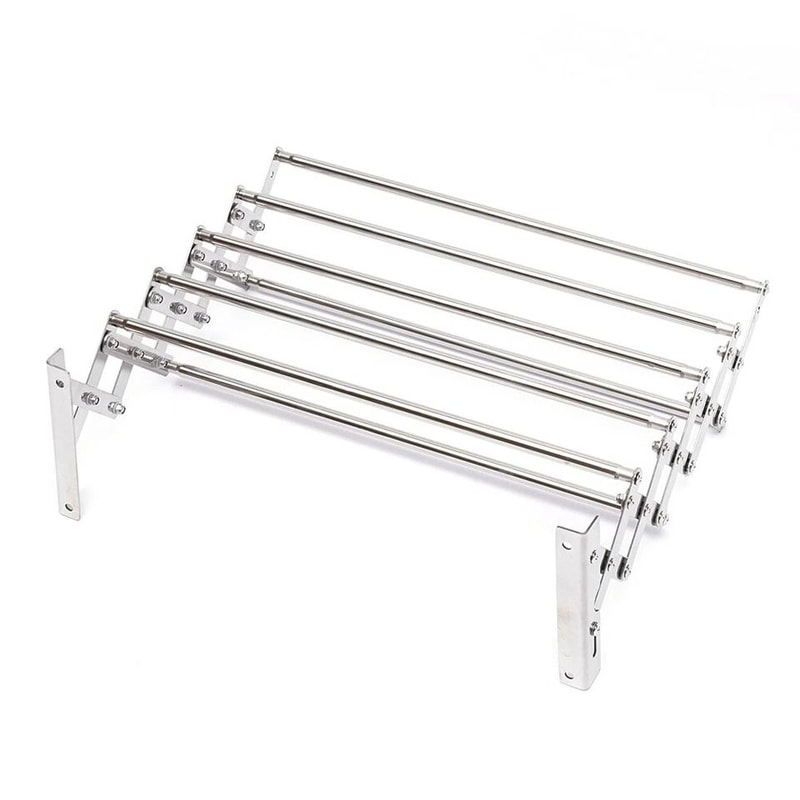 Wall Mounted Folding Clothes Drying Rack Shelf For Laundry Room 2