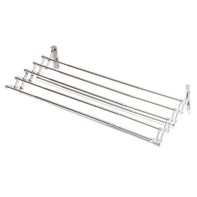 Wall Mounted Folding Clothes Drying Rack Shelf For Laundry Room 3