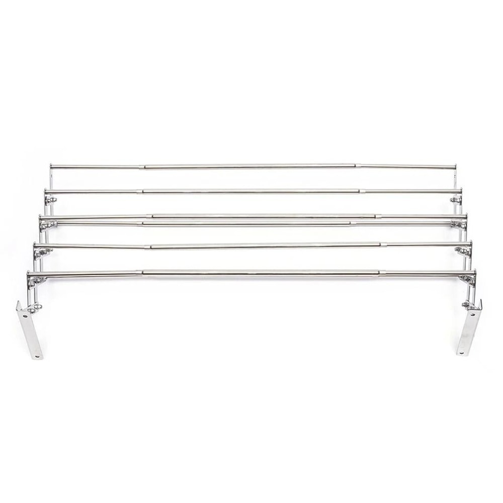 Wall Mounted Folding Clothes Drying Rack Shelf For Laundry Room 5