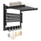 Black Heated Towel Warmer Rack Wall Mount Bathroom Towel Bar 1