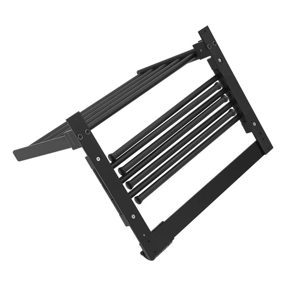 Black Heated Towel Warmer Rack Wall Mount Bathroom Towel Bar 4
