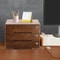Premium Wooden Desk Organizer With Lockable Drawers Office Storage Solution 3