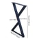Modern Black Metal Coffee Table Legs Sturdy Desk Furniture Support 1