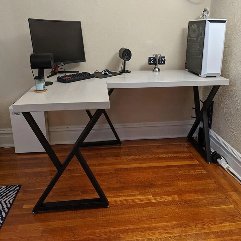 Modern Black Metal Coffee Table Legs Sturdy Desk Furniture Support 4