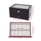 Premium Slot Wood Watch Box With Glass Top Locking Jewelry Storage Organizer 1