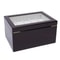 Premium Slot Wood Watch Box With Glass Top Locking Jewelry Storage Organizer 2