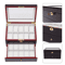 Premium Slot Wood Watch Box With Glass Top Locking Jewelry Storage Organizer 3