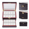 Premium Slot Wood Watch Box With Glass Top Locking Jewelry Storage Organizer 3