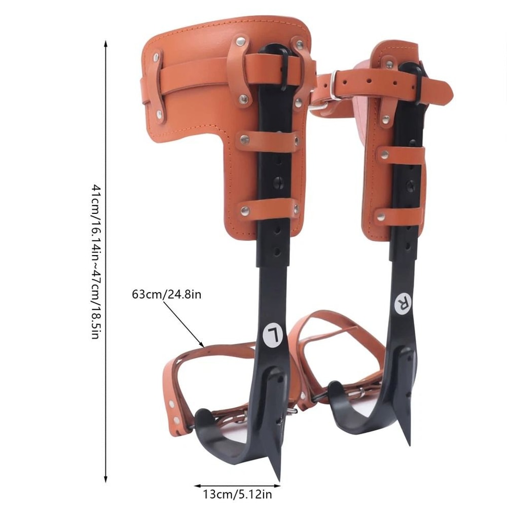 Adjustable Pole Climber Gear With Steel Tree Climbing Spikes Climbing Spurs 1