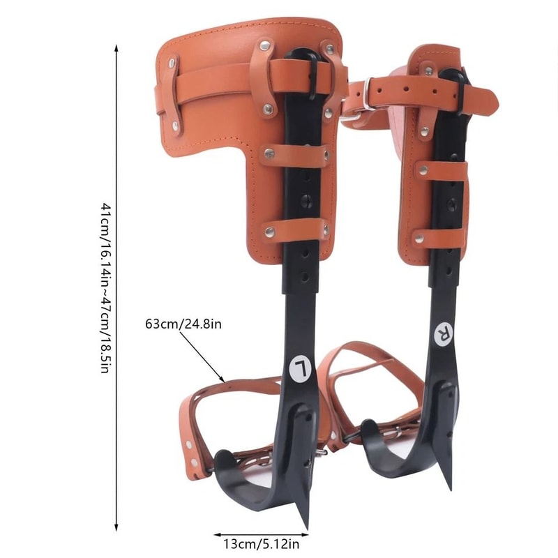 Adjustable Pole Climber Gear With Steel Tree Climbing Spikes Climbing Spurs 1