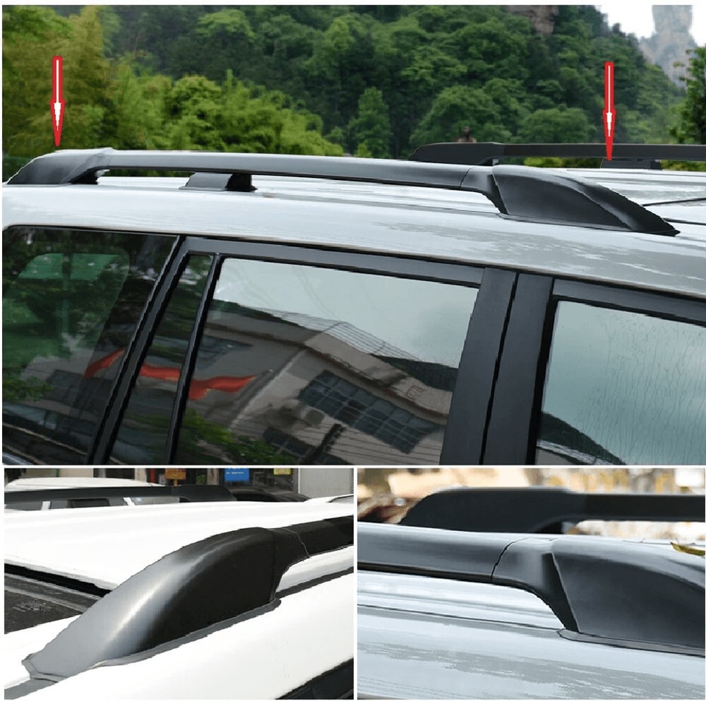 Toyota Prado Roof Rails End Cover Shell Set Durable ABS Replacement Caps 6