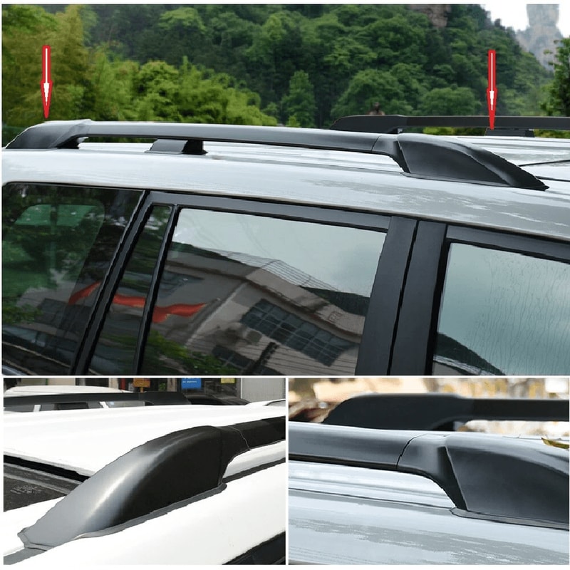 Toyota Prado Roof Rails End Cover Shell Set Durable ABS Replacement Caps 6