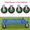 Heavy Duty Pneumatic Air Tire Wheels Rigid Swivel Cart Casters 2
