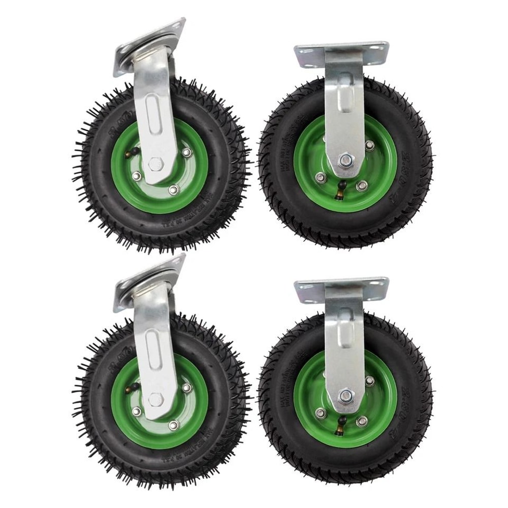 Heavy Duty Pneumatic Air Tire Wheels Rigid Swivel Cart Casters 7