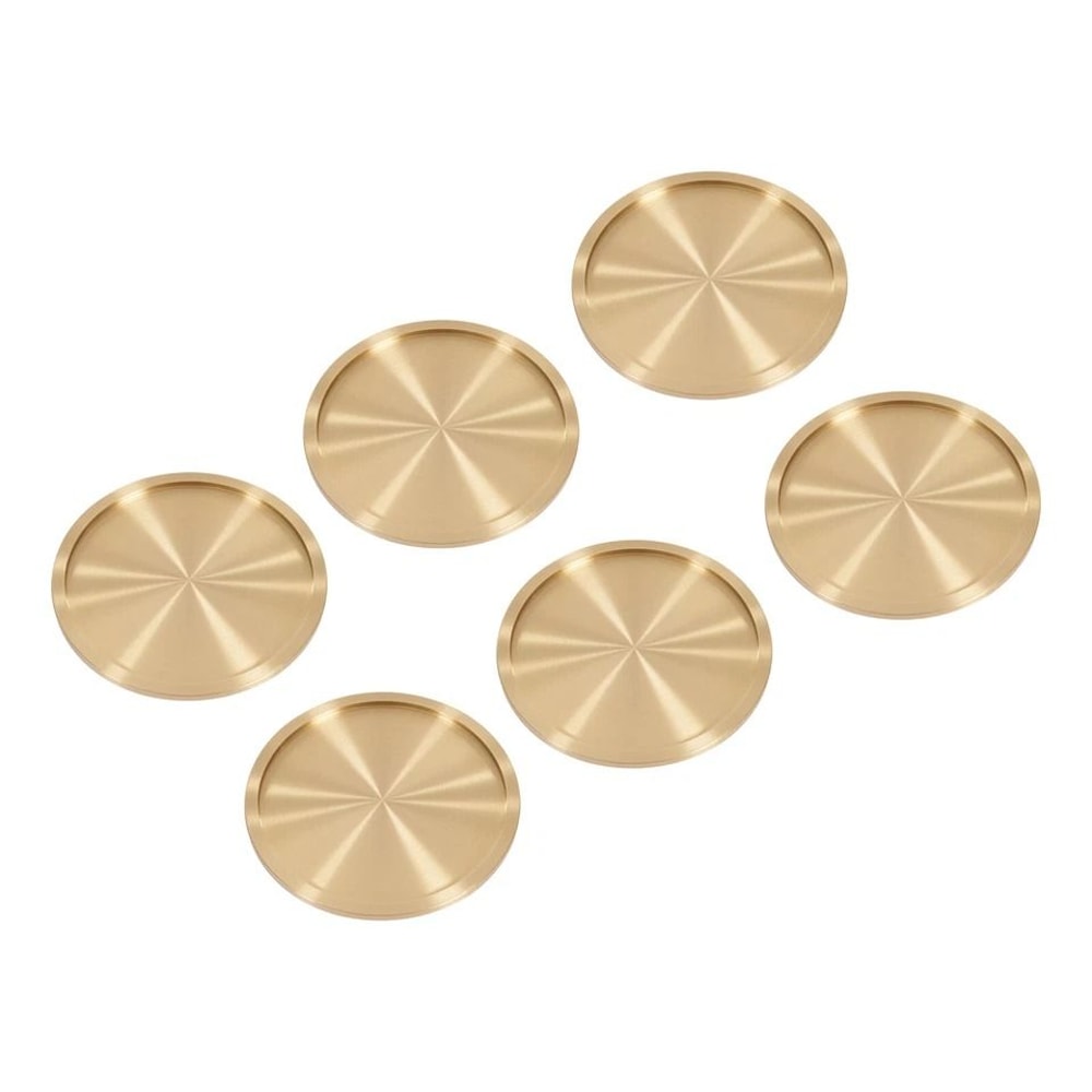 Elegant Brass Cup Mats Brass Coasters Set Of Premium Table Protectors 1