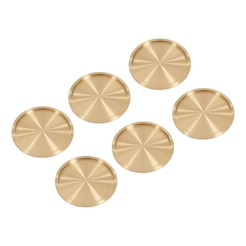 Elegant Brass Cup Mats Brass Coasters Set Of Premium Table Protectors 1