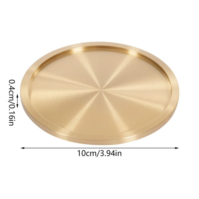 Elegant Brass Cup Mats Brass Coasters Set Of Premium Table Protectors 4