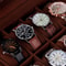 Luxury Slot Wooden Watch Display Box With Glass Top Jewelry Organizer 3