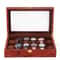 Luxury Slot Wooden Watch Display Box With Glass Top Jewelry Organizer 6